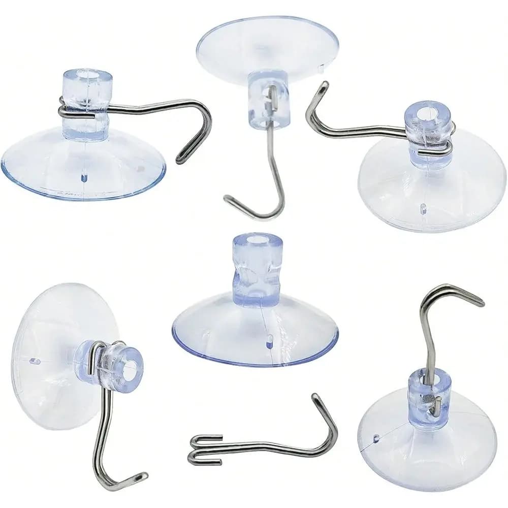Ganci per tazze in PVC trasparente, supporti a ventosa rimovibili e riutilizzabili per cucina, bagno, pareti, finestre, porte in vetro, piastrelle