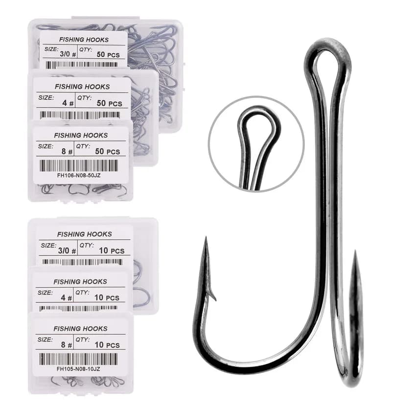 10 pz/scatola Doppi Ganci Set Richiamo Doppi Ami Da Pesca con Barb Gancio di Ancoraggio Tuono Rana Amo Da Pesca Attrezzi Da Pesca Accessori