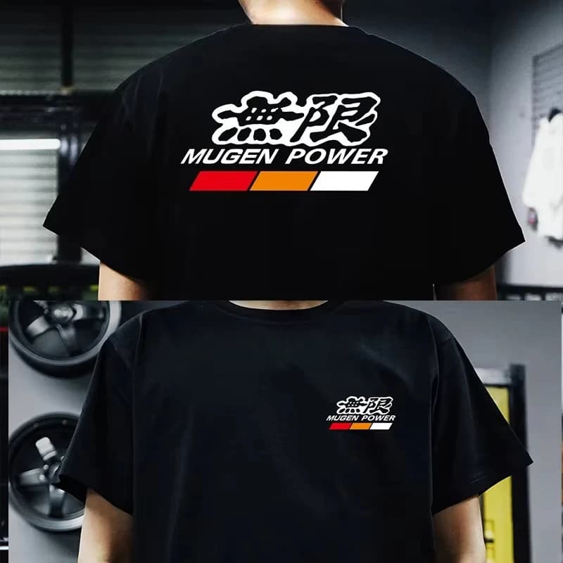 T-shirt a maniche corte da uomo in puro cotone pesante, stile giapponese, per auto modificate Civic Fit Unlimited