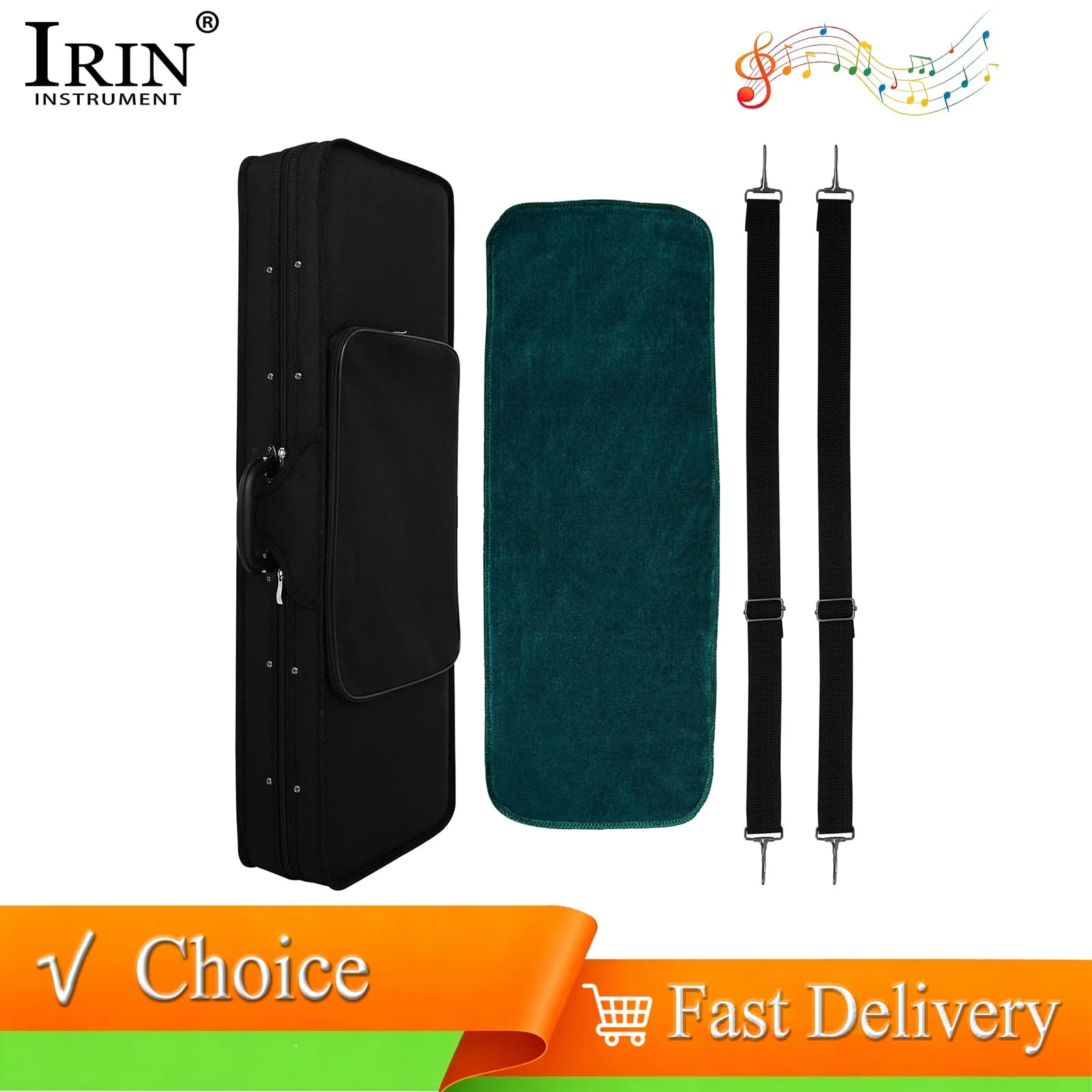 Violin Hard Case Portable Waterproof Canvas Violin Case Rectangular 1/2 1/4 3/4 4/4 Backpack with Cover for Violin Protection