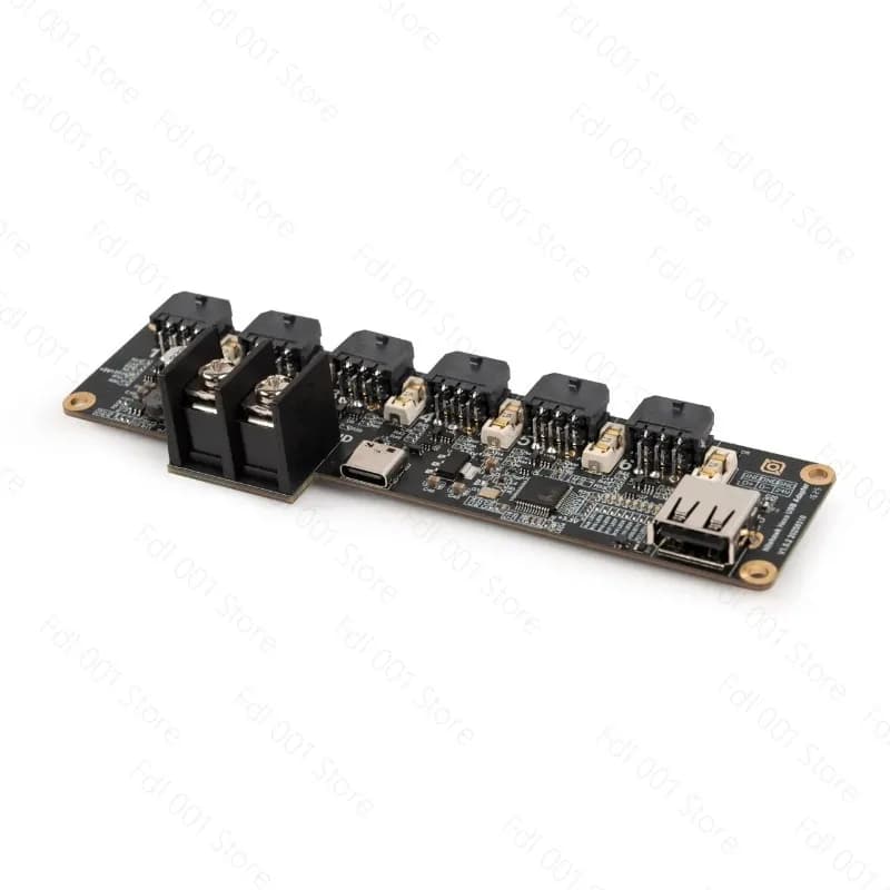 Six-way USB tool head hub 24V power distribution multi-nozzle