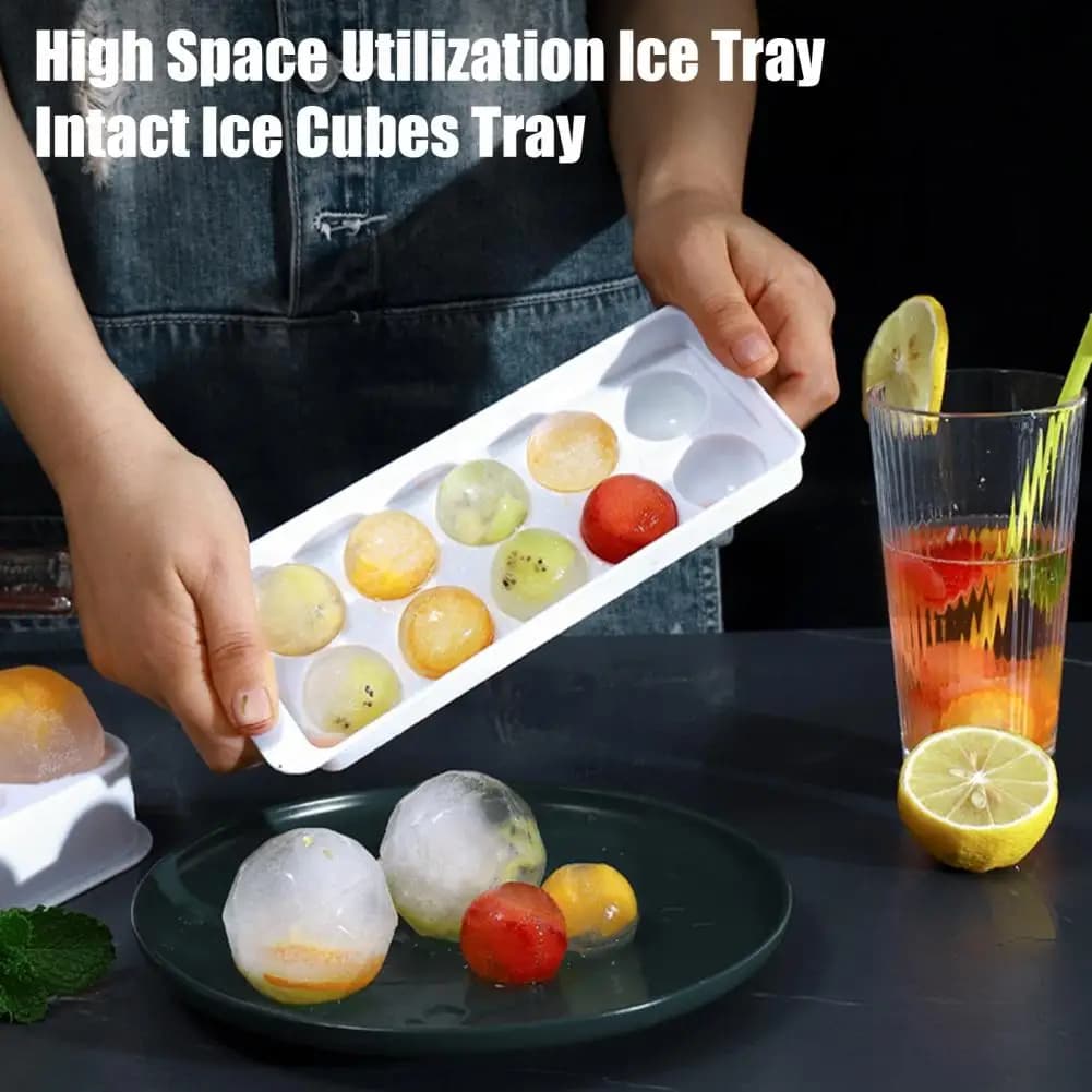 Stacked Ice Cube Tray Stacked Ice Cube Mold Food-grade Silicone Spherical Tray High Space Utilization Slow Melting Cocktail Ice