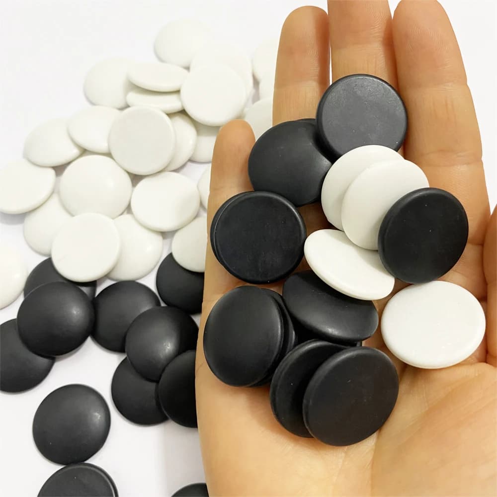 100 pezzi diametro 22mm plastica in bianco e nero Chessman Go Set cinque pezzi Weiqi accessori da gioco durevoli
