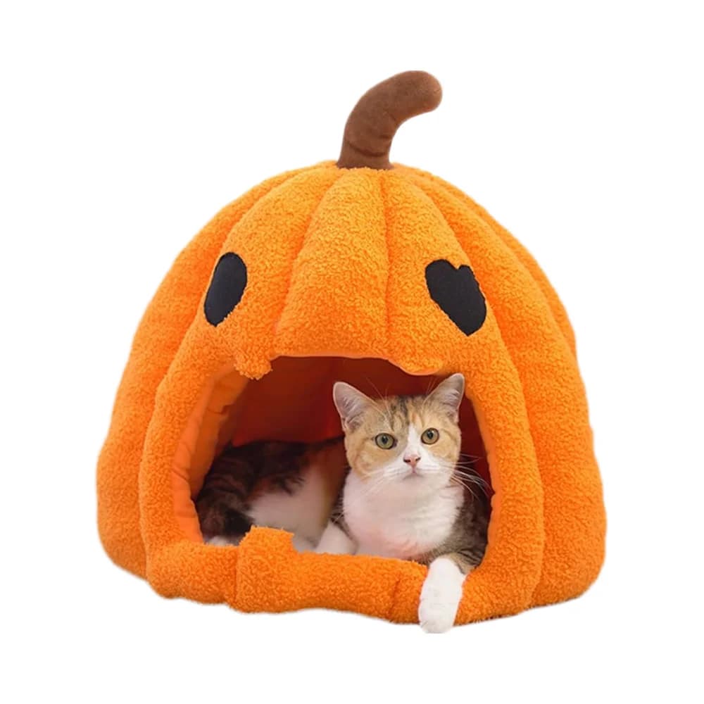 Tenda per gatti per interni con motivo solido invernale da 20 pollici ecologica con simpatico letto per gatti con cuscino imbottito lavabile rimovibile