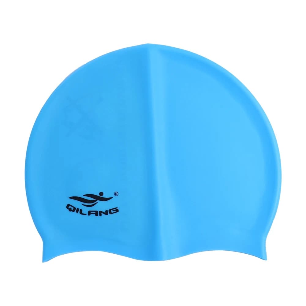 Practical Men and Women Long Hair Colorful Flexible Swim Cap Silicone Bathing Cap Swimming Hat Swim Pool Hat Swimming Cap