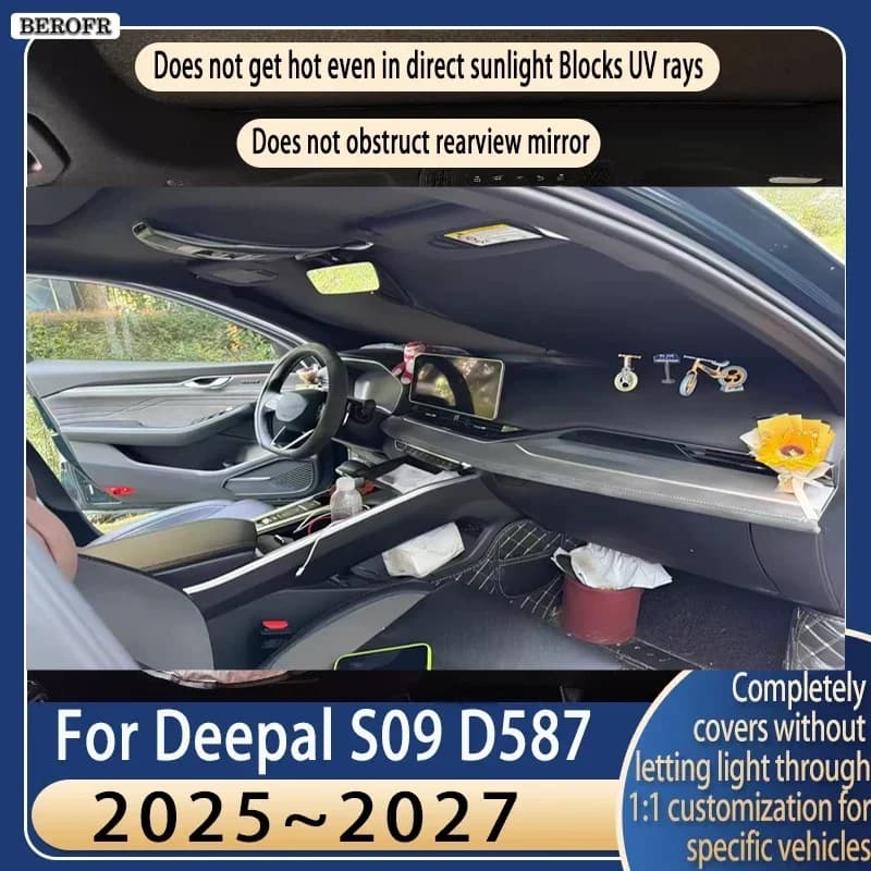 Steering wheel Car Sun Visor For Deepal S09 2025~2027 26 Summer Cooling Auto Accessories Front Windshield Sunshade Heat Insulati