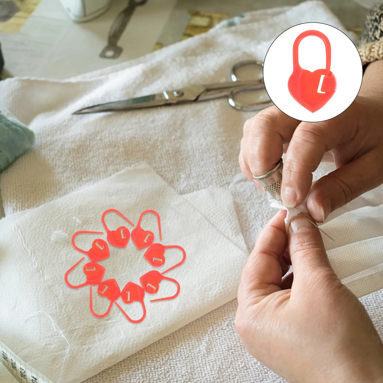 100 Pezzi Fermagli per Ferri da Maglia in Plastica, Segnapunti Bloccanti per Maglioni, Cappelli, Sciarpe, Guanti, Forniture per Lavori a Maglia e Artigianato