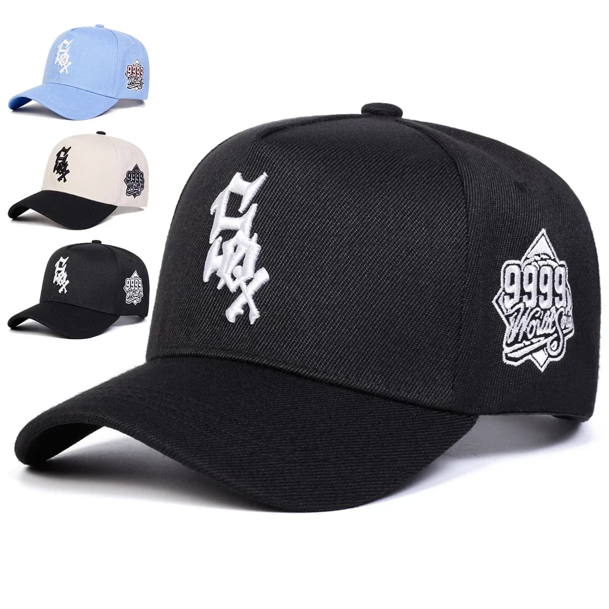 Unisex SOX 9999 Baseball Hats with Letter Embroidery, Spring and Autumn Parasol Hat, Adjustable, Casual, Trucker Style