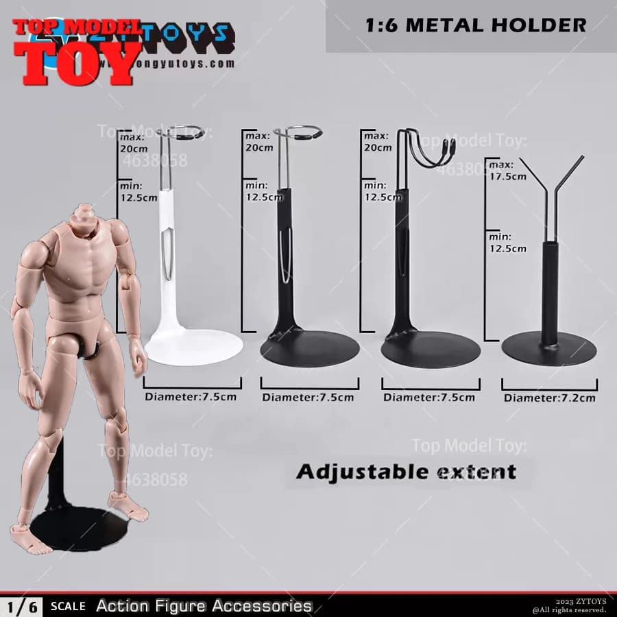 ZYTOYS ZY3018 ZY3019 ZY3020 ZY3021 Scala 1/6 Soldato Supporto in metallo Staffa di supporto Telaio Action Figures Giocattoli bambola Modello di visualizzazione