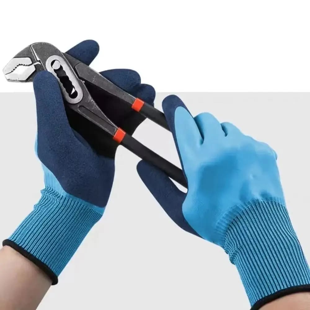 Guanti da Giardinaggio Resistenti alle Forature, Impermeabili in Lattice, Protettivi e Resistenti all'Usura, Guanti da Lavoro di Sicurezza per Giardino