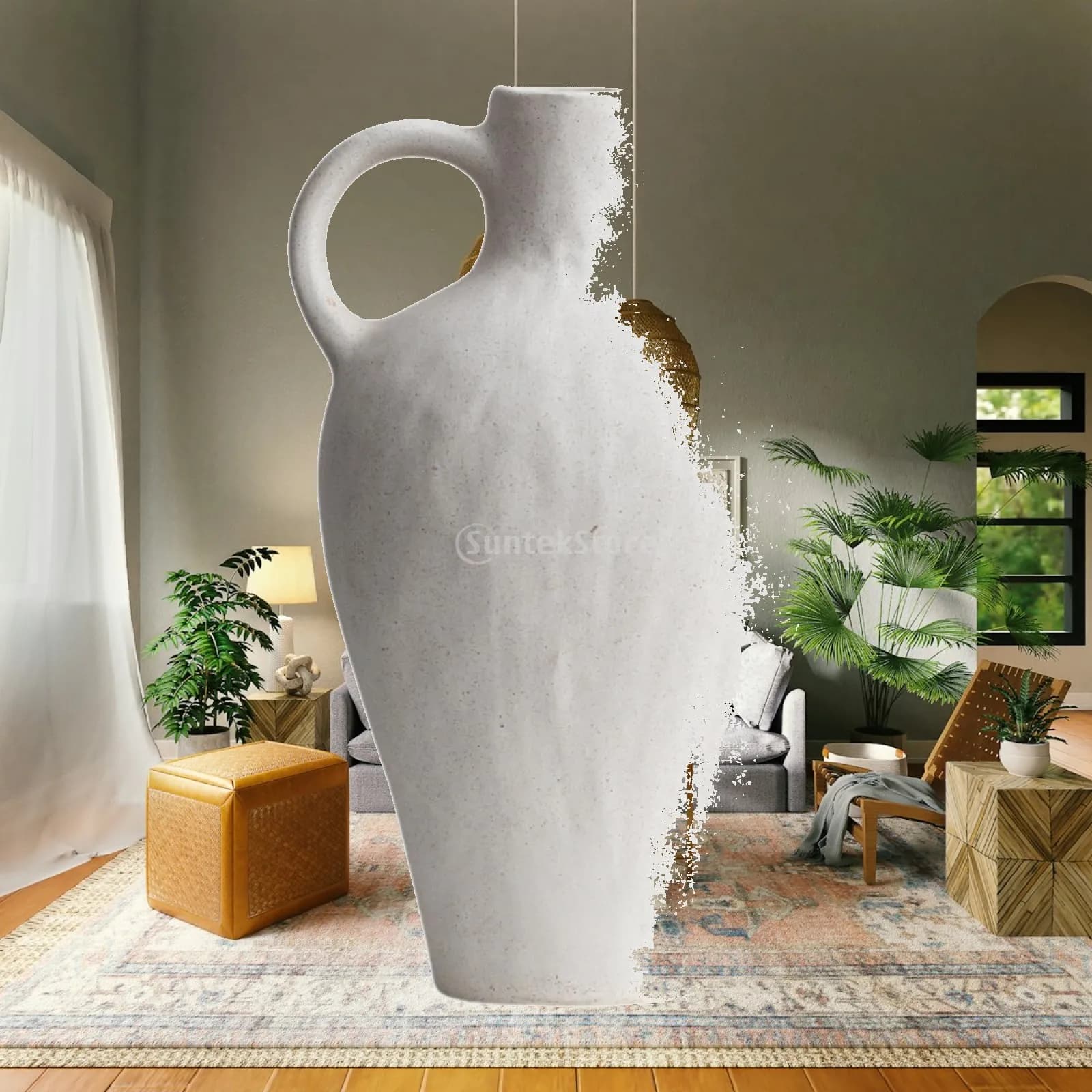 Ceramic Vase Floral Arrangement Plants Container Housewarming Gift Flower Pot Decorative Vase for Farmhouse Entrance Office