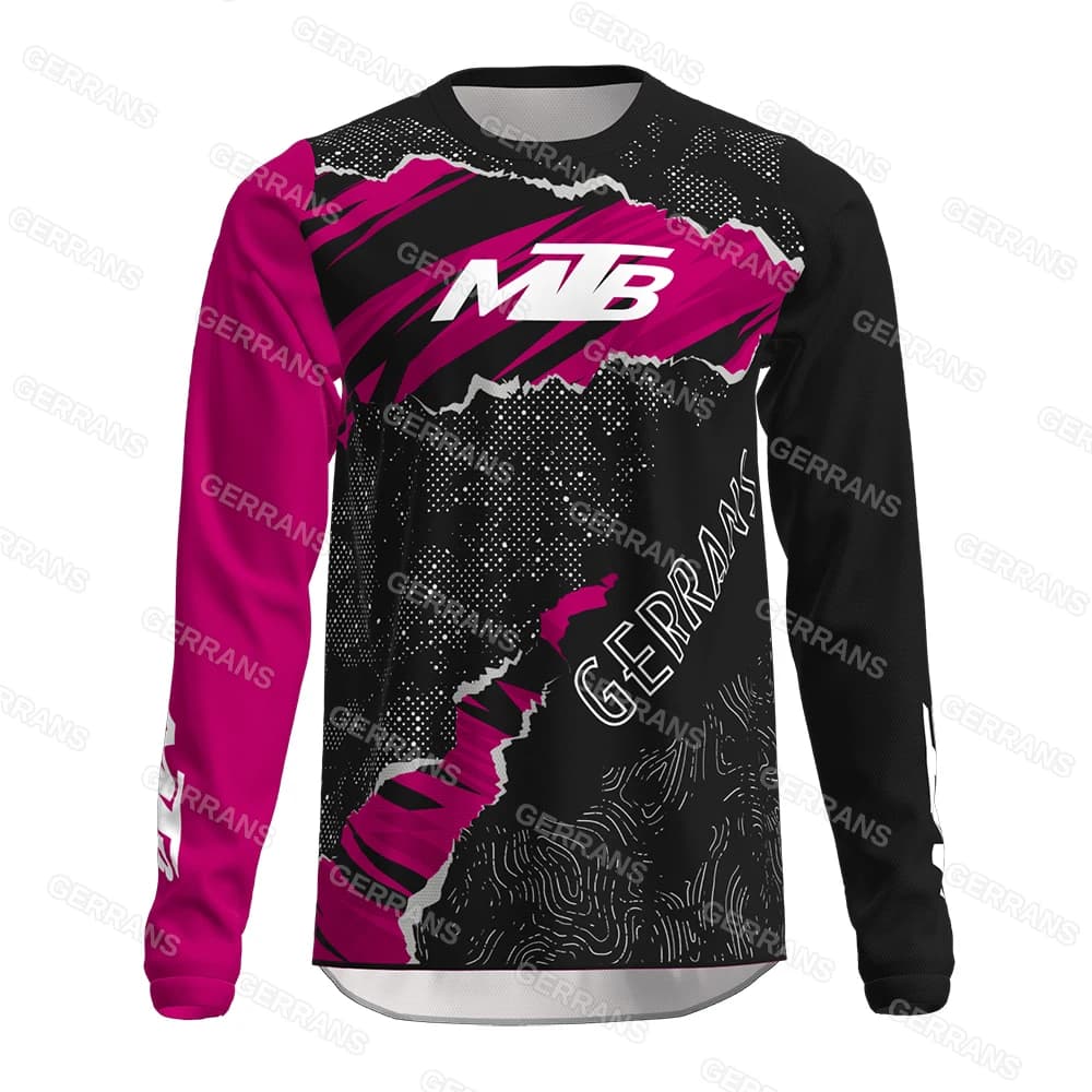 Maglia da Ciclismo Professionale MTB a Maniche Lunghe, Tessuto Traspirante ad Asciugatura Rapida per Allenamento e Competizioni all'Aperto