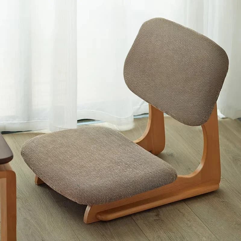Luxury& Strong Japanese Zaisu Tatami Floor Chair Seating with Back Support For Living Room Bedroom Furniture Meditation Gaming