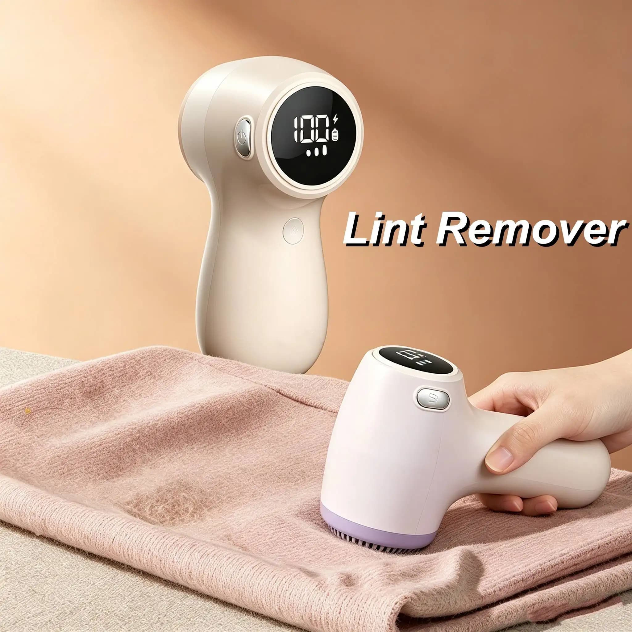 Lint Remover Fabric Shaver Electric Digital LED Display USB Rechargeable Portable Household Hair Ball Trimmer for Clothes