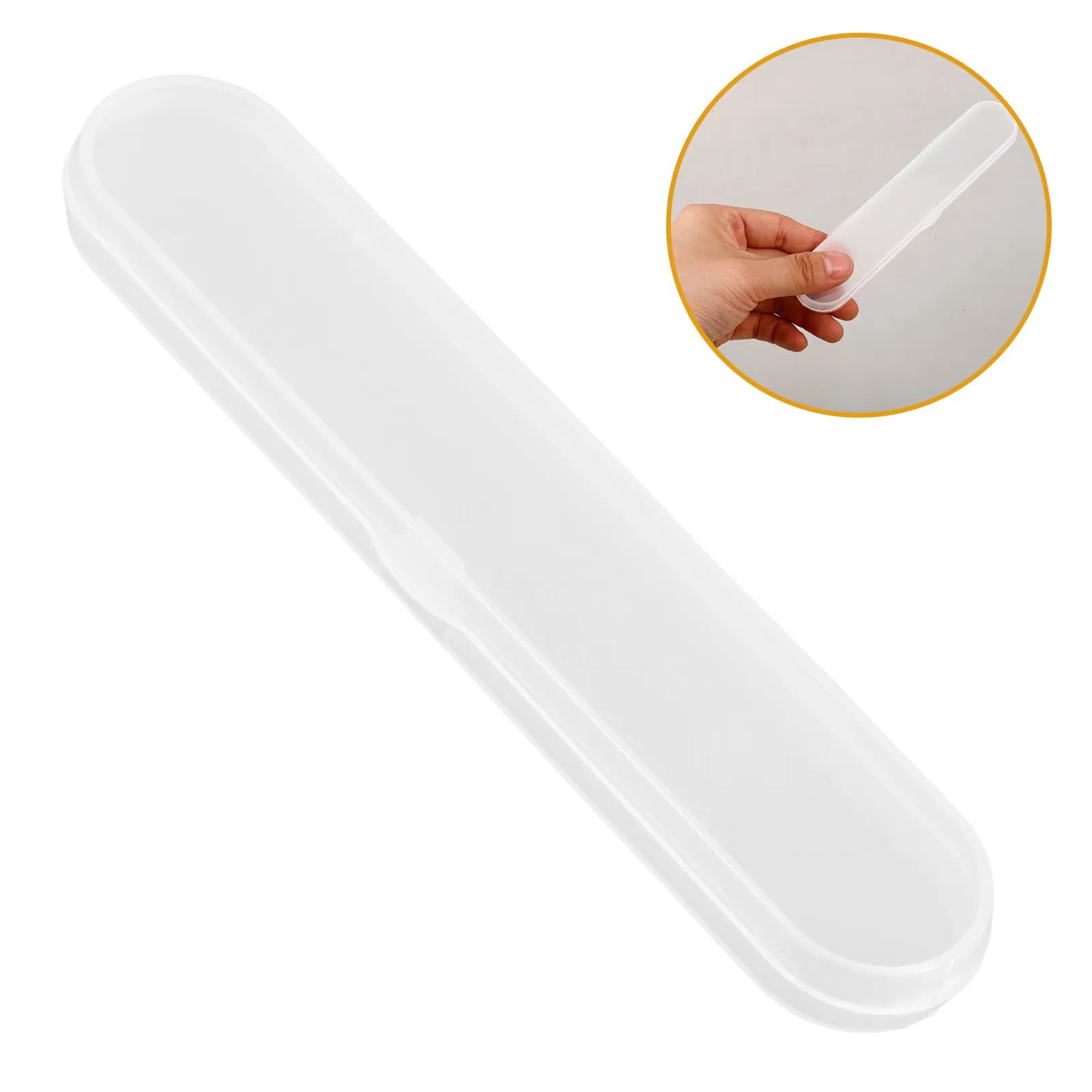 8 transparent plastic containers, portable, for brushes, tools, thermometers, kitchen drawer organizer