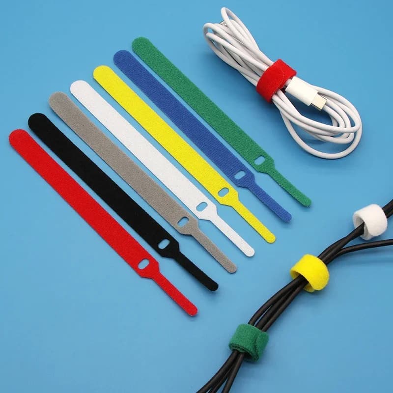 150mm Self-adhesive Nylon Magic Tape Backless Data Line Strap Colorful Magic Stickers Backpackers Hikers Line Belt DIY