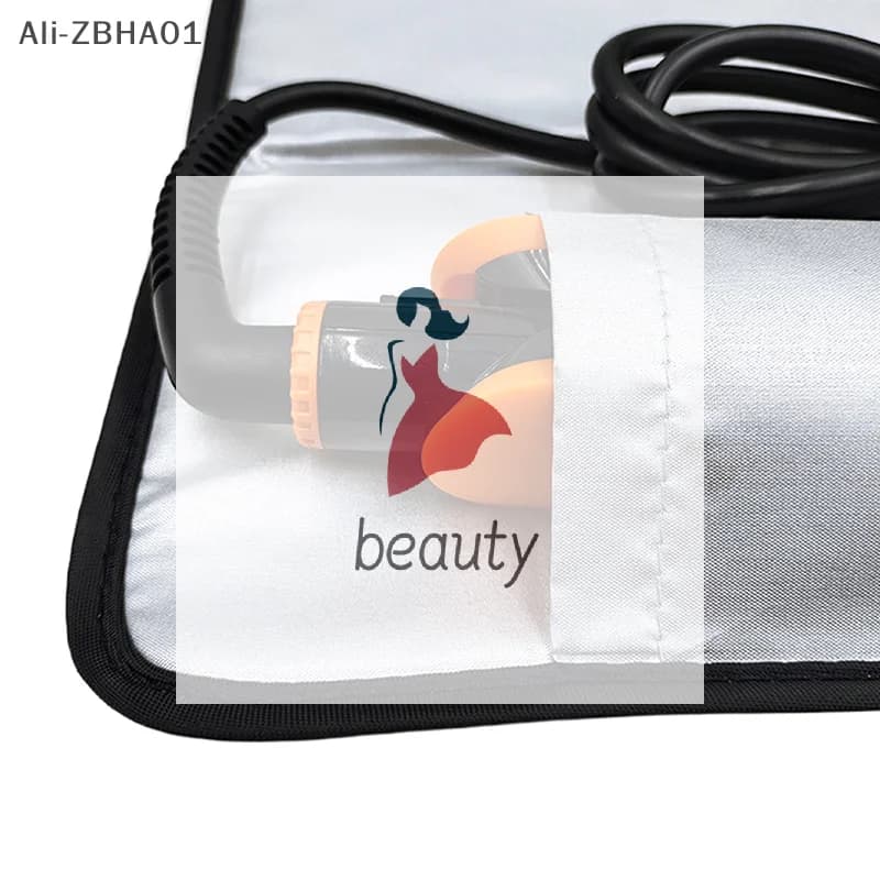 Foldable travel bag for women's plate and curler, heat-resistant storage bag for plate and hair curler