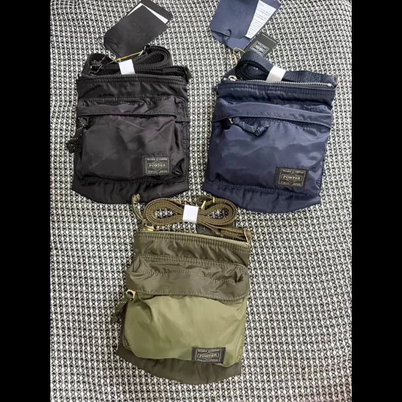 Borsa a Tracolla Mini Porter in Morbido Nylon, Porta Telefono e Chiavi, Casual, Leggera, Compatta, da Viaggio