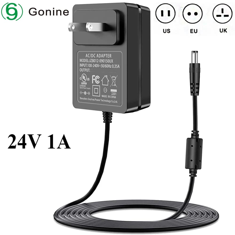 Caricabatterie adattatore di alimentazione 24V AC DC per luci di striscia a LED, stampante 3D, Monitor LCD, cornice digitale, altoparlante Bluetooth, pianoforte digitale