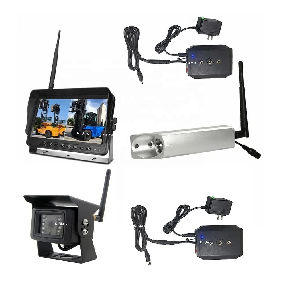 Produttore Ascensore Camion Carrello elevatore Telecamera Sistema retrovisore Stand Alone Monitor per auto esterno 2CH AHD 720P 2.4Ghz Wireless