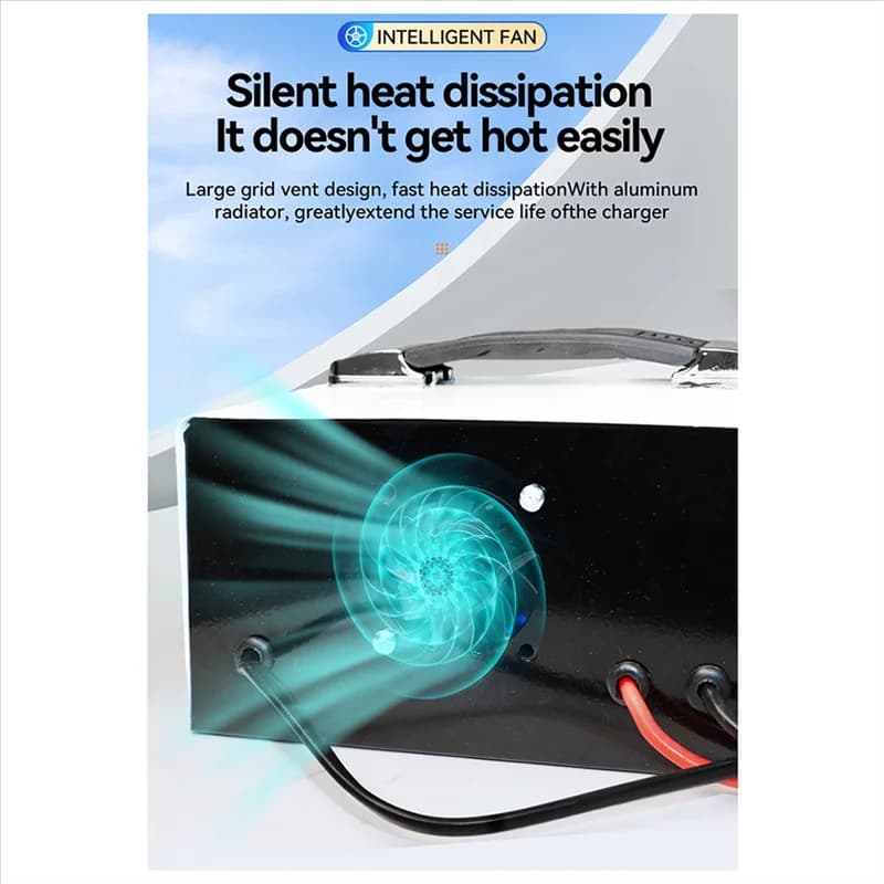 B08B- Intelligent Car Charger Charger for Repair for Lead Battery Quick Charger for Repair Charger 12V 24V EU Plug