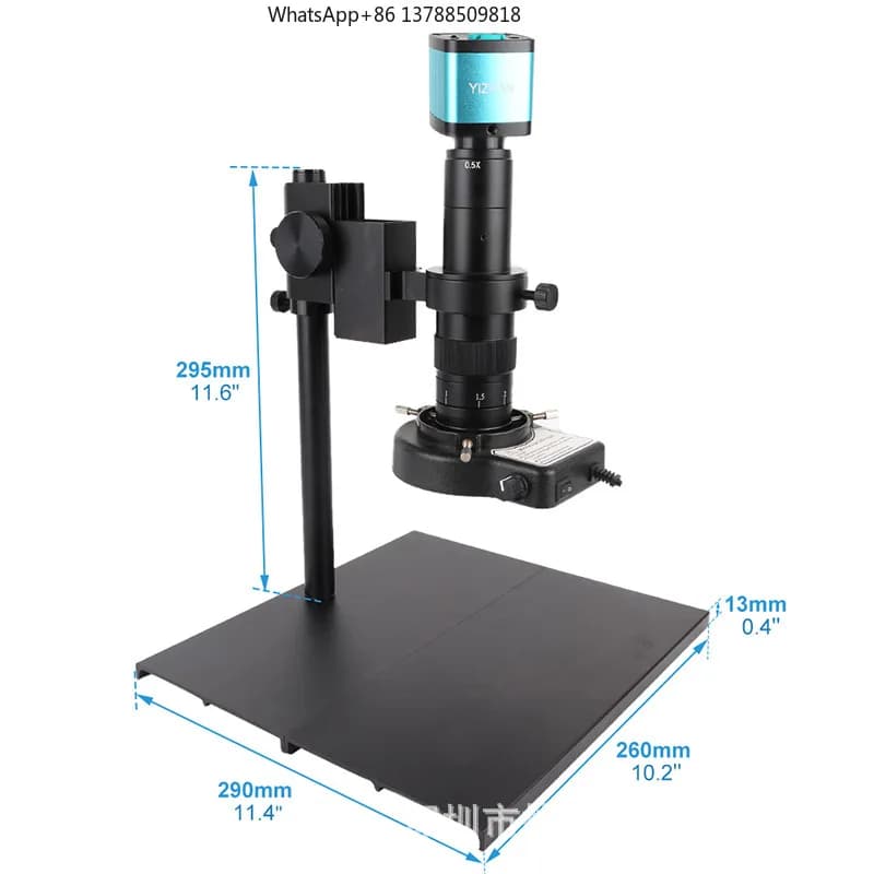 Microscopio Industriale Digitale XHU4002 con Telecamera CCD e Luce ad Anello HD Plus H1605B