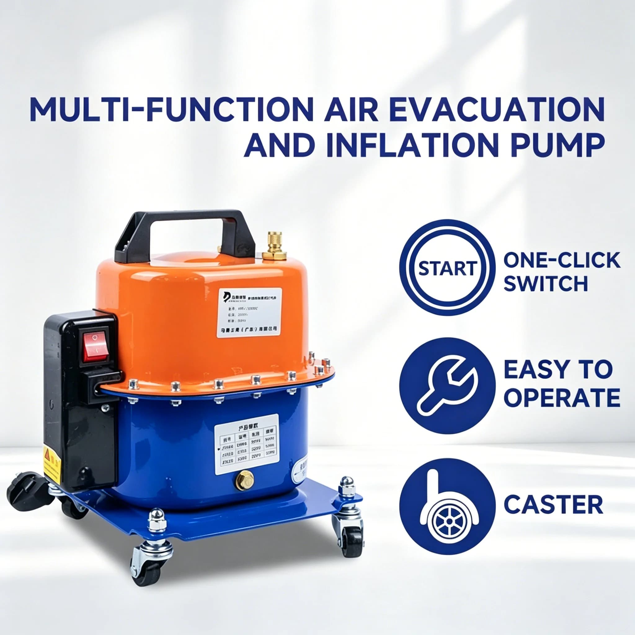 Pompa per vuoto multifunzione per impieghi gravosi 5.8L/6.8L/8.8L per sistema di climatizzazione auto, strumento da officina 2 in 1