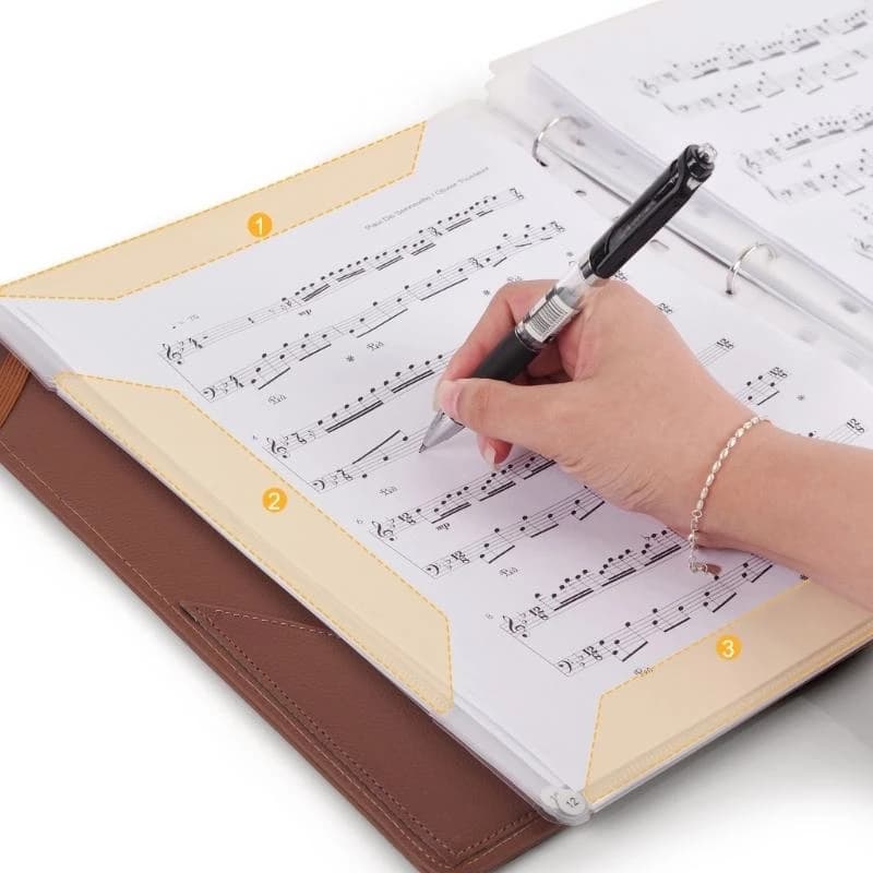 Choral Paper Storage Document Holder Bag Sheet Music Folder Binders Music File Folder Paper Document Storage Holder Bag