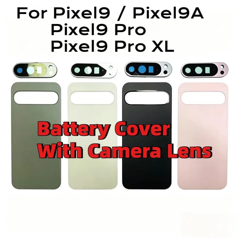 For Pixel9A Battery Cover For Google Pixel 9pro Pixel9 Pro XL 5G Rear Door Housing Panel Repair Replacement Parts Camera Lens