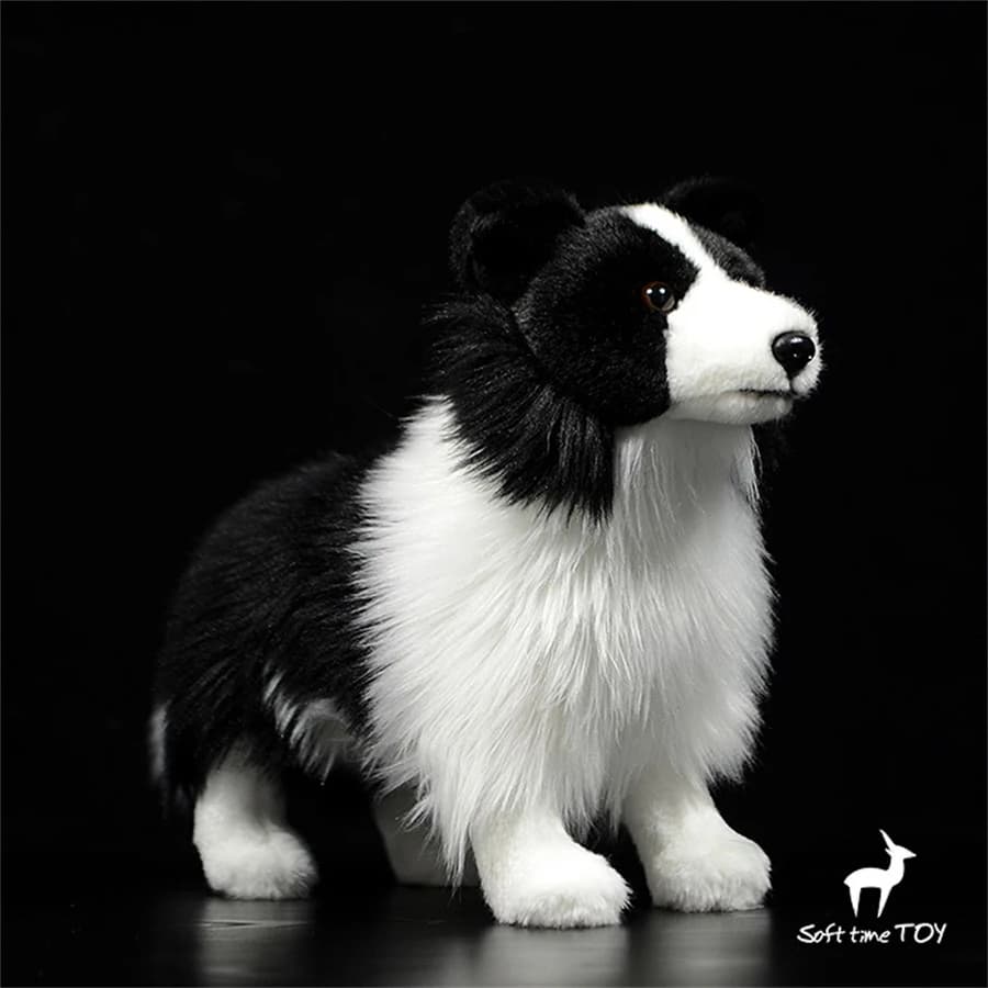 Border Collie High Fidelity Anime Cute Plushie Sheep Dog peluche animali realistici simulazione bambola di pezza Kawai Toy Gifts