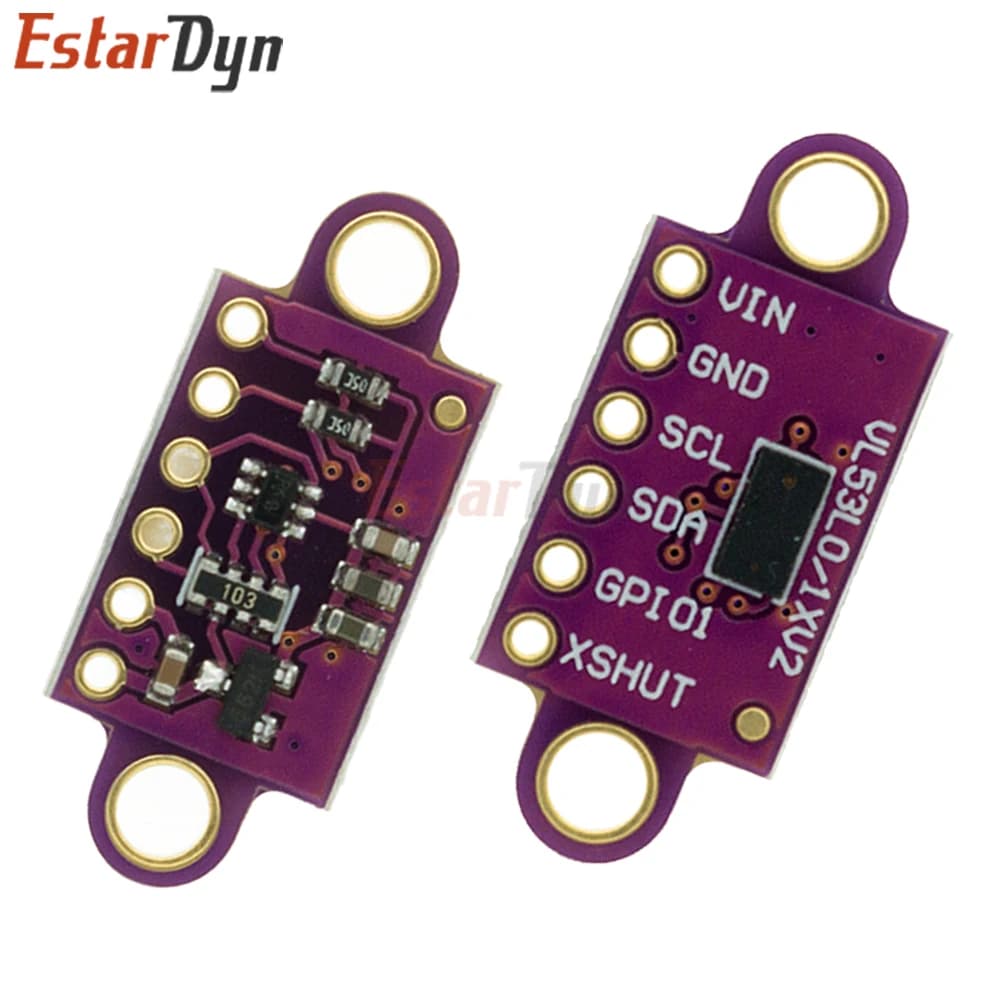 Sensore laser di rilevamento della distanza a tempo di volo Estardyn VL53L0X, modulo di distanza ToF GY-VL53L0XV2 940nm I2C 3.3V/5V per Arduino