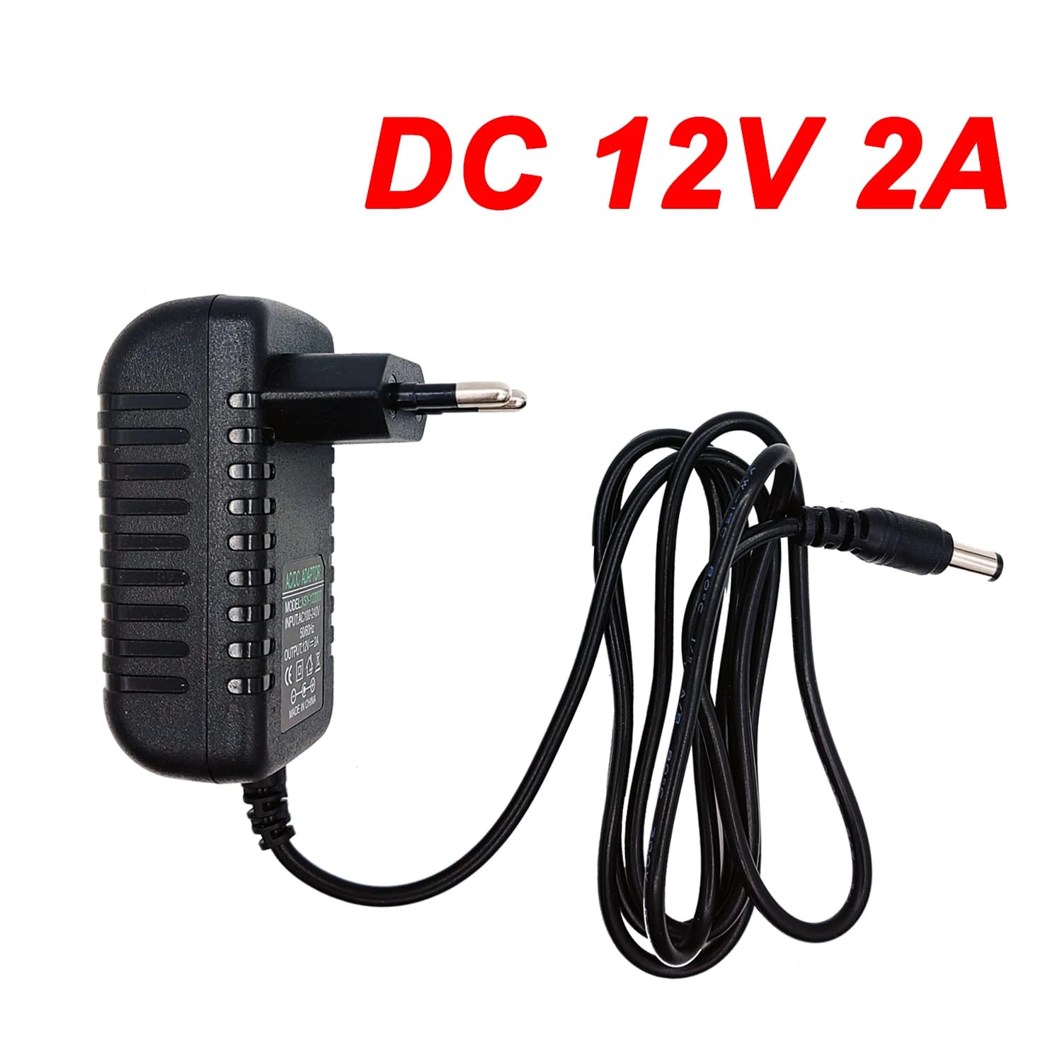 Adattatore di alimentazione AC 100-240V Ingresso Uscita CC Caricatore di alimentazione Convertitore universale EU 12V Spina europea per telecamera DVR LED Robot LED DVR