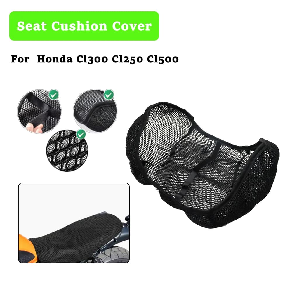 Per Honda CL500 CL300 CL250 CL 500 250 300 Coprisedile per moto 3D Elastico Traspirante Resistente al calore Antiscivolo Cuscino protettivo