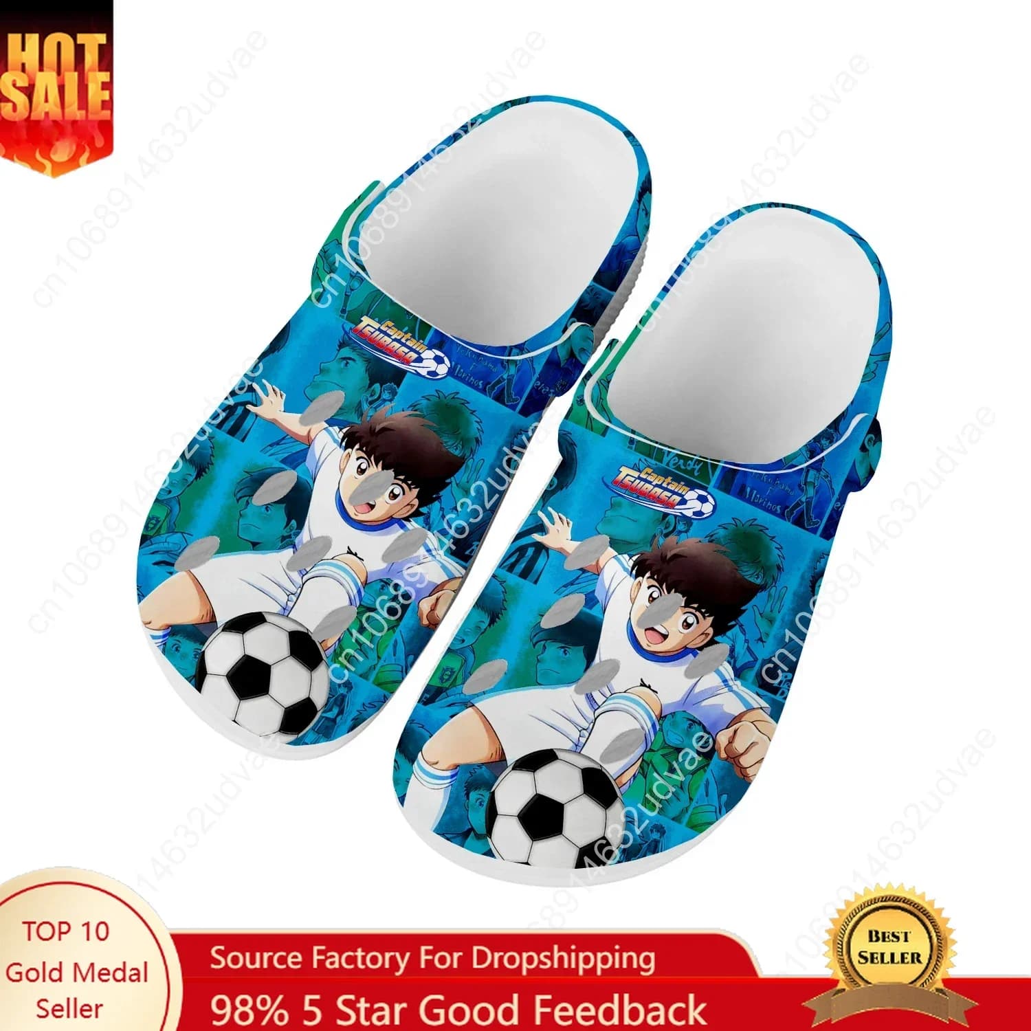 Captain Tsubasa Ozora Tsubasa Water Shoes Man Woman Comfortable Garden Boots for Home Custom Sandals Slippers Breathable Hole Slippers