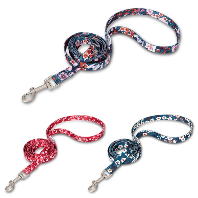Winhyepet Guinzaglio per animali domestici con stampa floreale 120 cm Guinzaglio per animali domestici alla moda durevole in stile etnico per gattino per Puupy, gatto