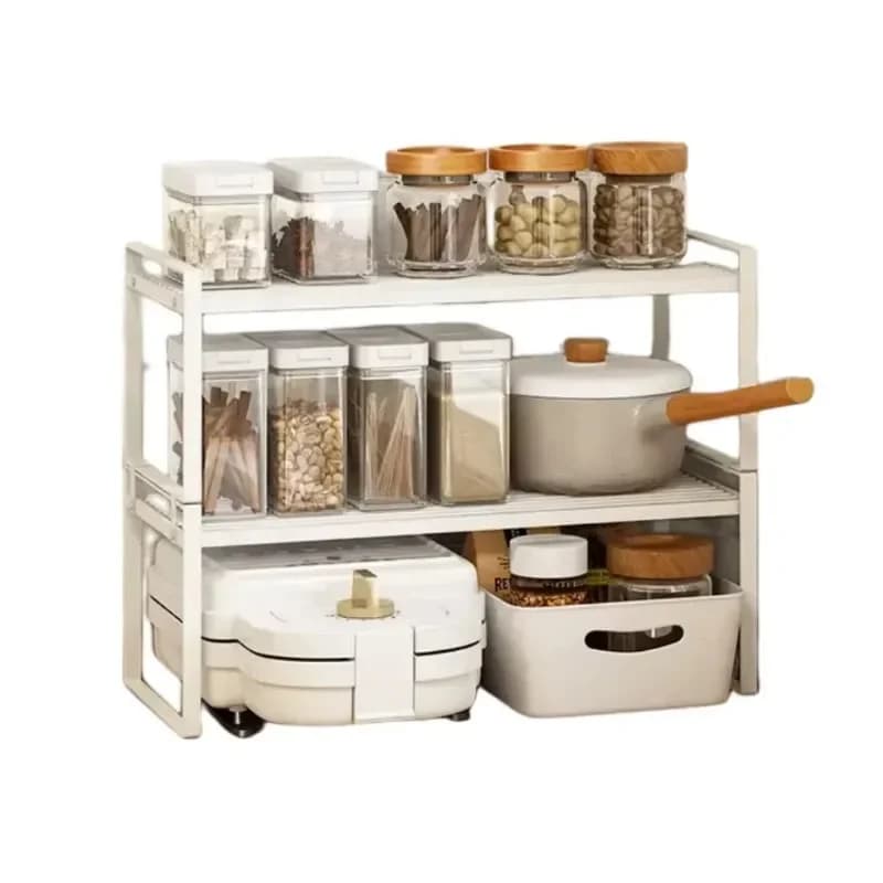 Kitchen Cabinet Shelf Organizer Pot and Plate Organizer Rack