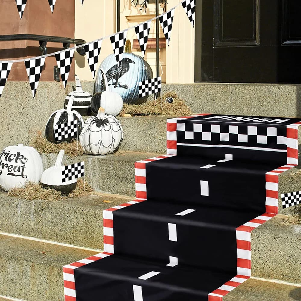 Race Car Road Birthday Decor Racing racetack Floor Running Mat Drag scacchi Race Tracks Runway Sport Event Car Party Supplies