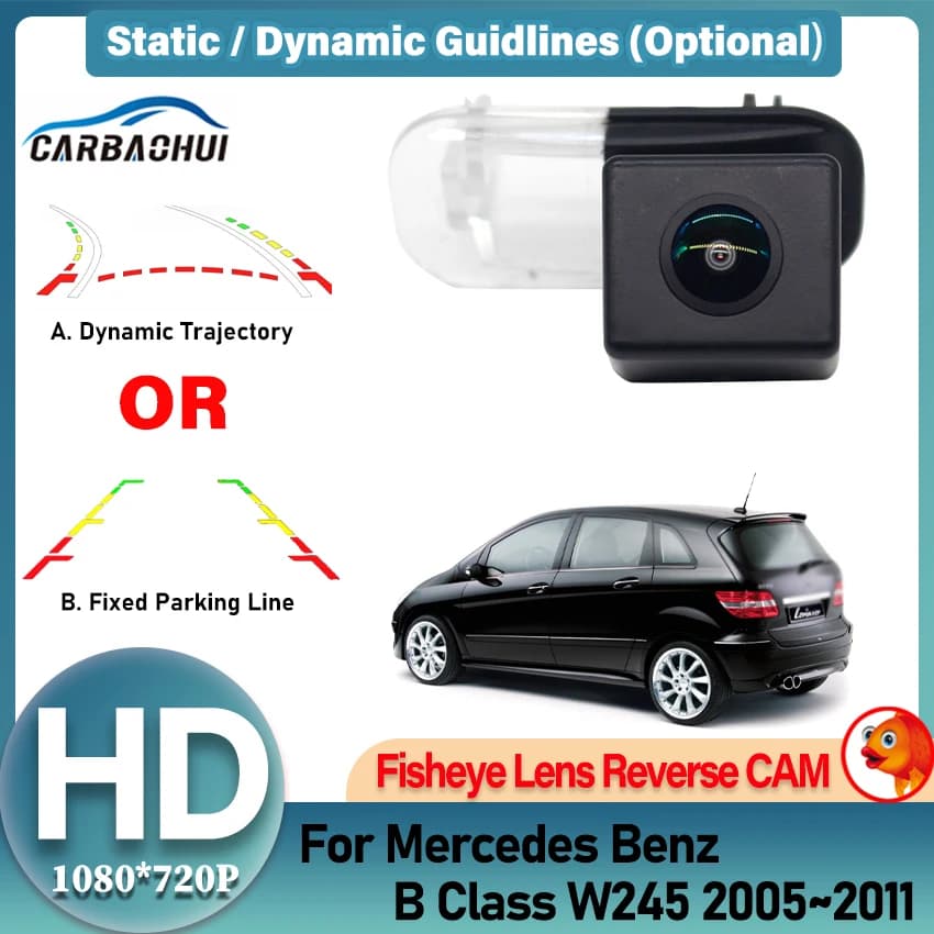 Telecamera per retromarcia per auto HD CCD Visione notturna Telecamera per retromarcia di backup per Mercedes Benz Classe B W245 2005 ~ 2008 2009 2010 2011