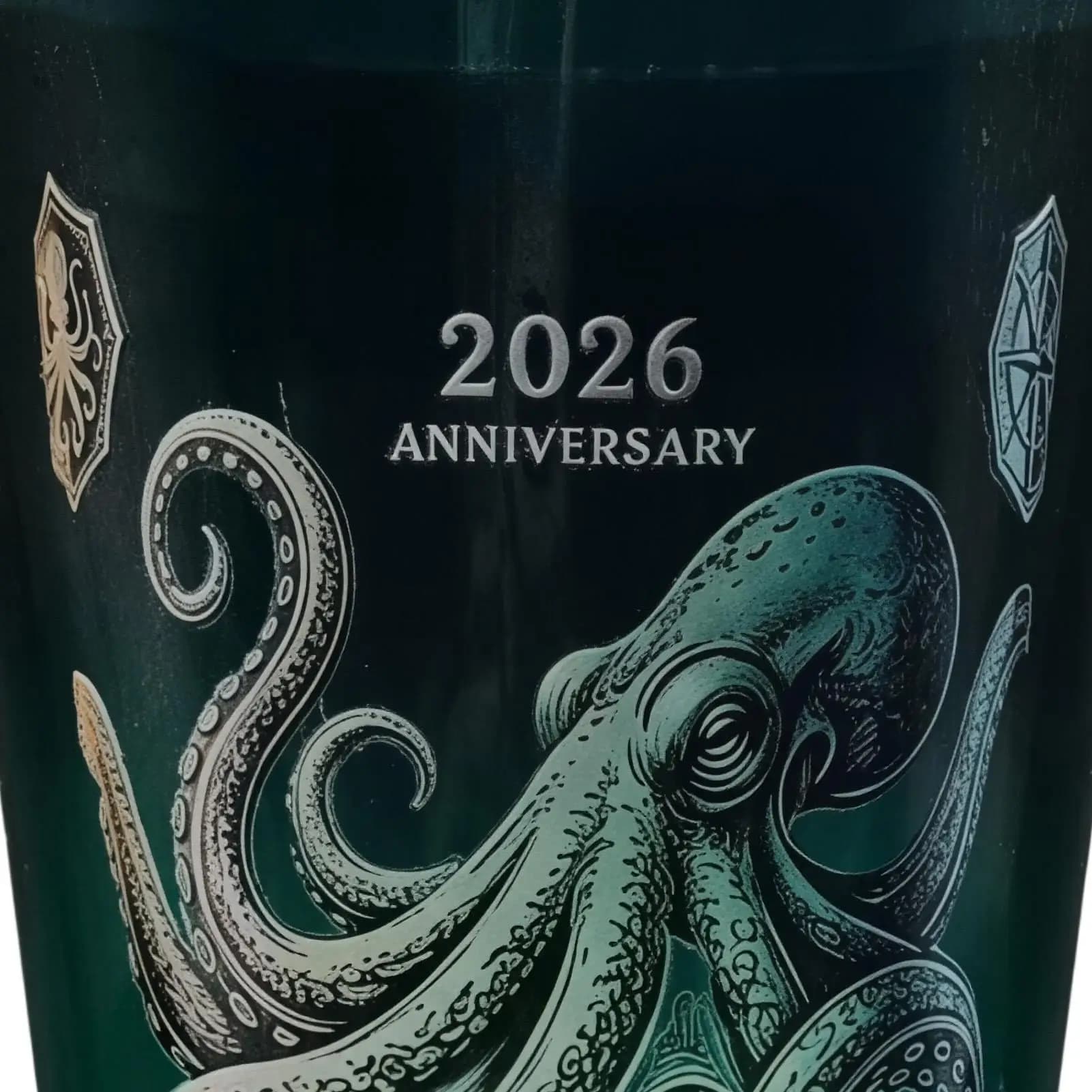 Bicchiere da Birra 500ml con Motivo Polpo, Boccale da Birra per Cocktail, Whisky, Vino, Bevande, per Uomo, Marito, Fidanzato