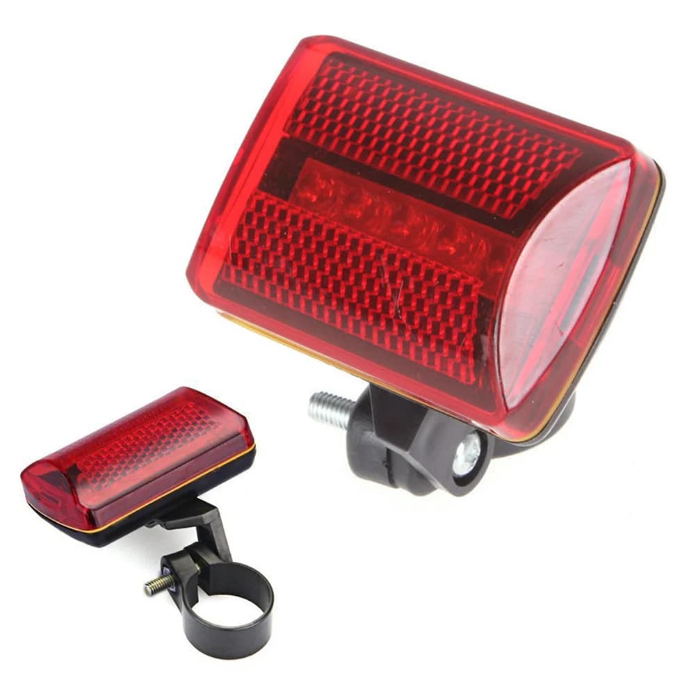 Luce Posteriore Rossa per Bicicletta con 5 LED, Lampeggiante di Sicurezza, Alimentata a Batterie AA, Accessori per Ciclismo all'Aperto 2025