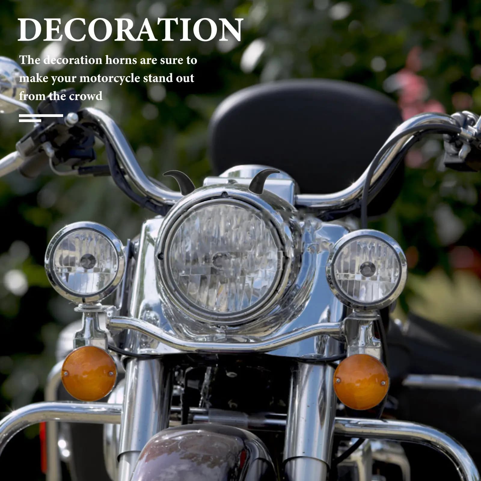 1 Demon Horn Paio, Moto Decoration, Trendy Accessories and Robusti, Fai-da-Te Decoration for Motorcycle and Bicycle Helmets