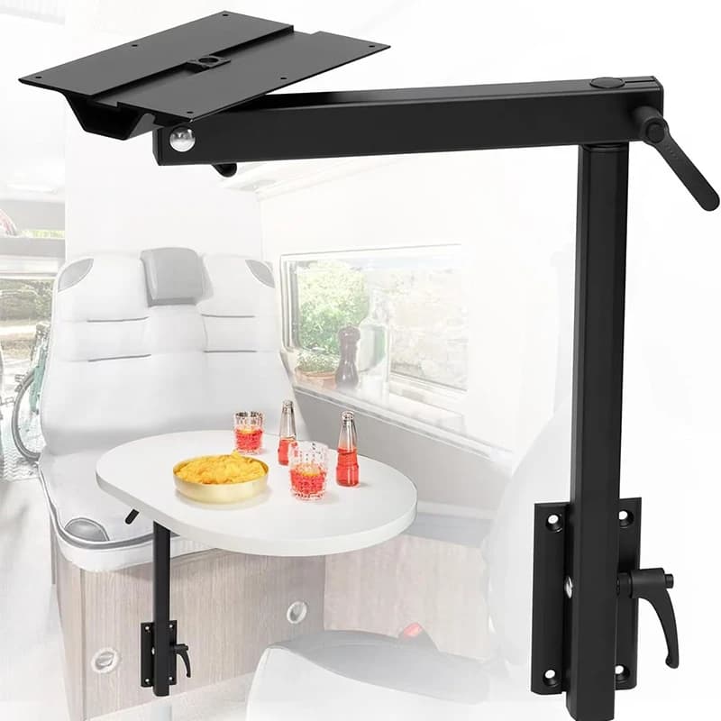 Gamba da tavolo in lega di alluminio Gambe per mobili pieghevoli girevoli regolabili con viti si applicano al hardware per roulotte Accessori per camper