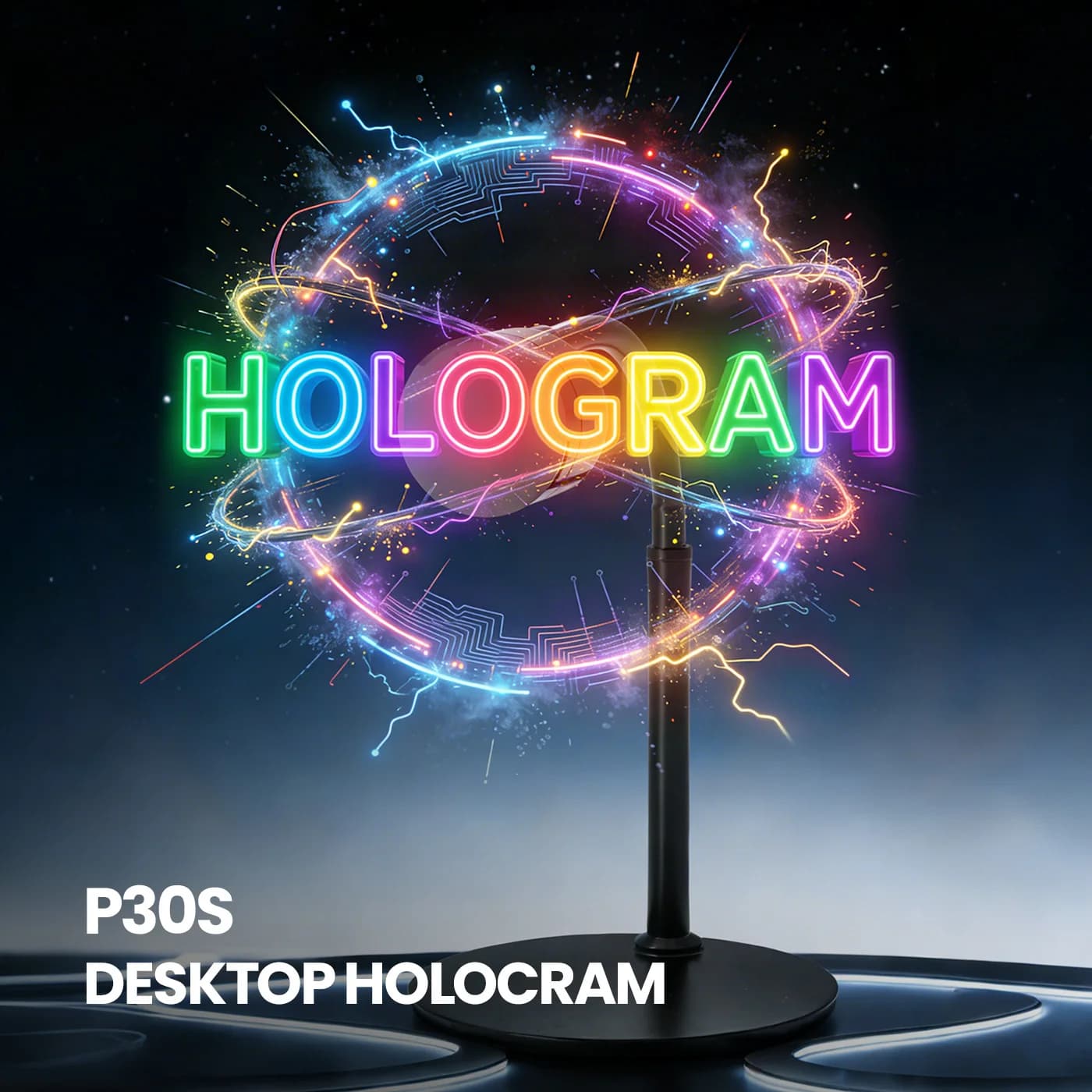 Ventola olografica LED da 28 cm per pubblicità, 384 LED, proiettore con tecnologia video per immagini olografiche 3D