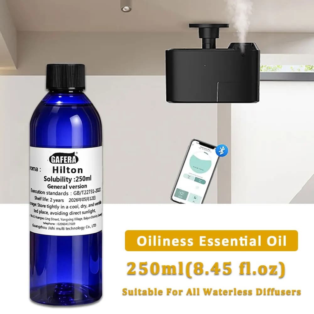 GAFERA 250ml (8.45 fl.oz) Hilton Aroma Diffuser Essential Oils - For Waterless Diffuser, Hotel Aroma Machine Replenishes Essence