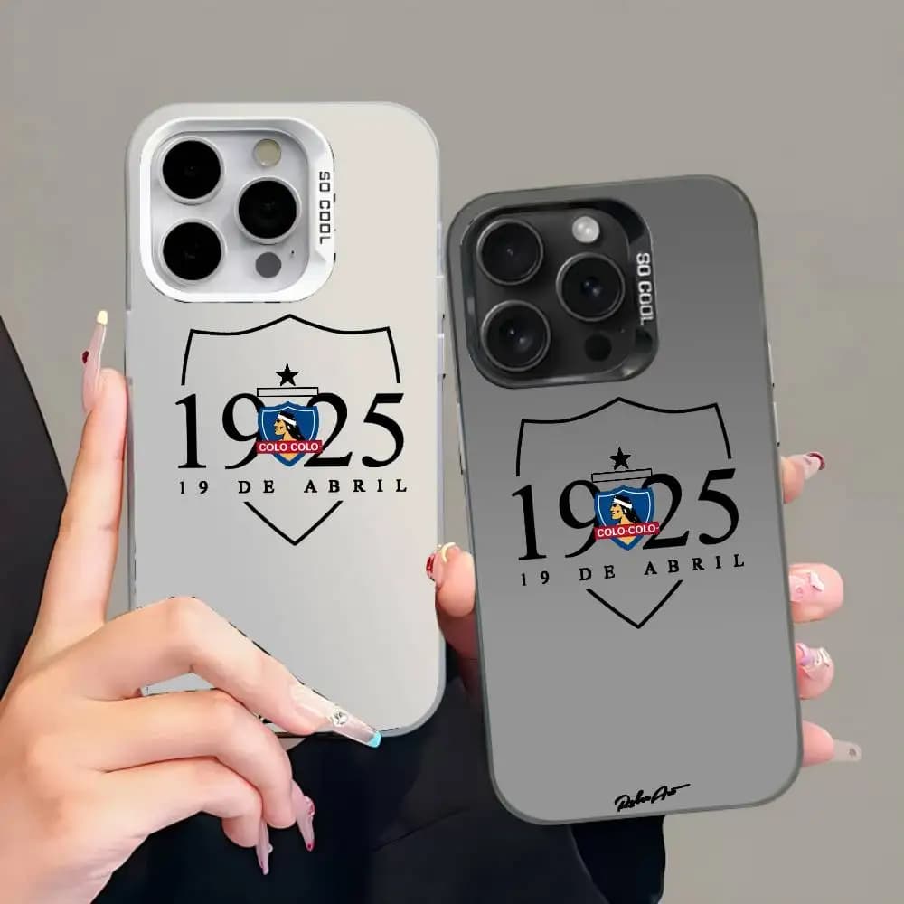 Cover per iPhone 17 16 15 14 13 12 11 Pro Max Plus con Gradiente Argento - Edizione Club Social Y Deportivo Colo