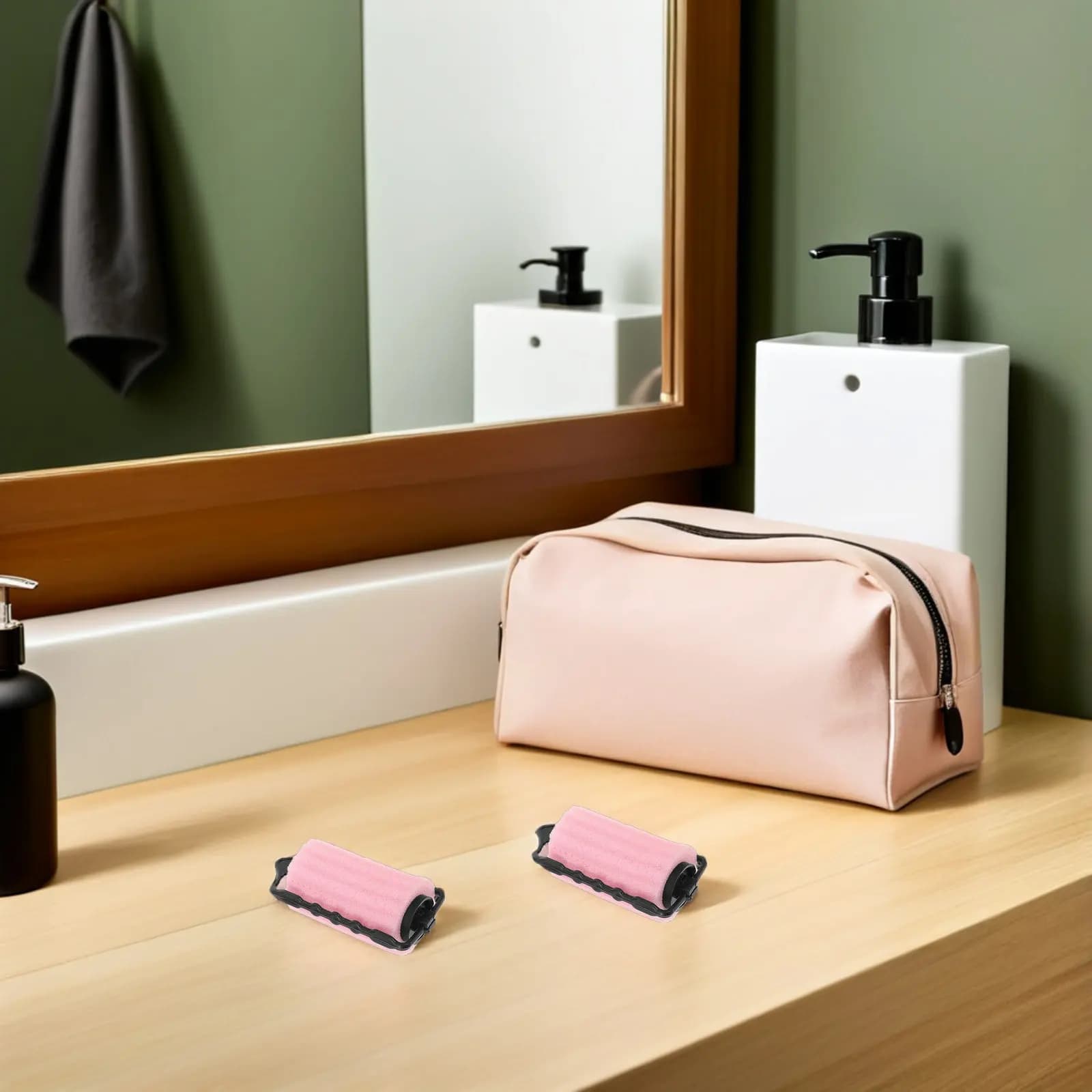 Set of 6 Bigodini in Soft Sponge, Heat-Free Hair Rollers for Long Skins, Tools for curling Hair During the Night Without Damage