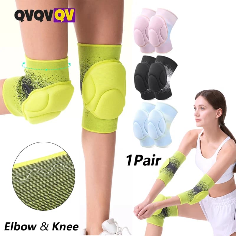 1 pair of knee pads and fenders for men and women, knee pads with thick sponge padding for volleyball, basketball, wrestling, gardening, cleaning