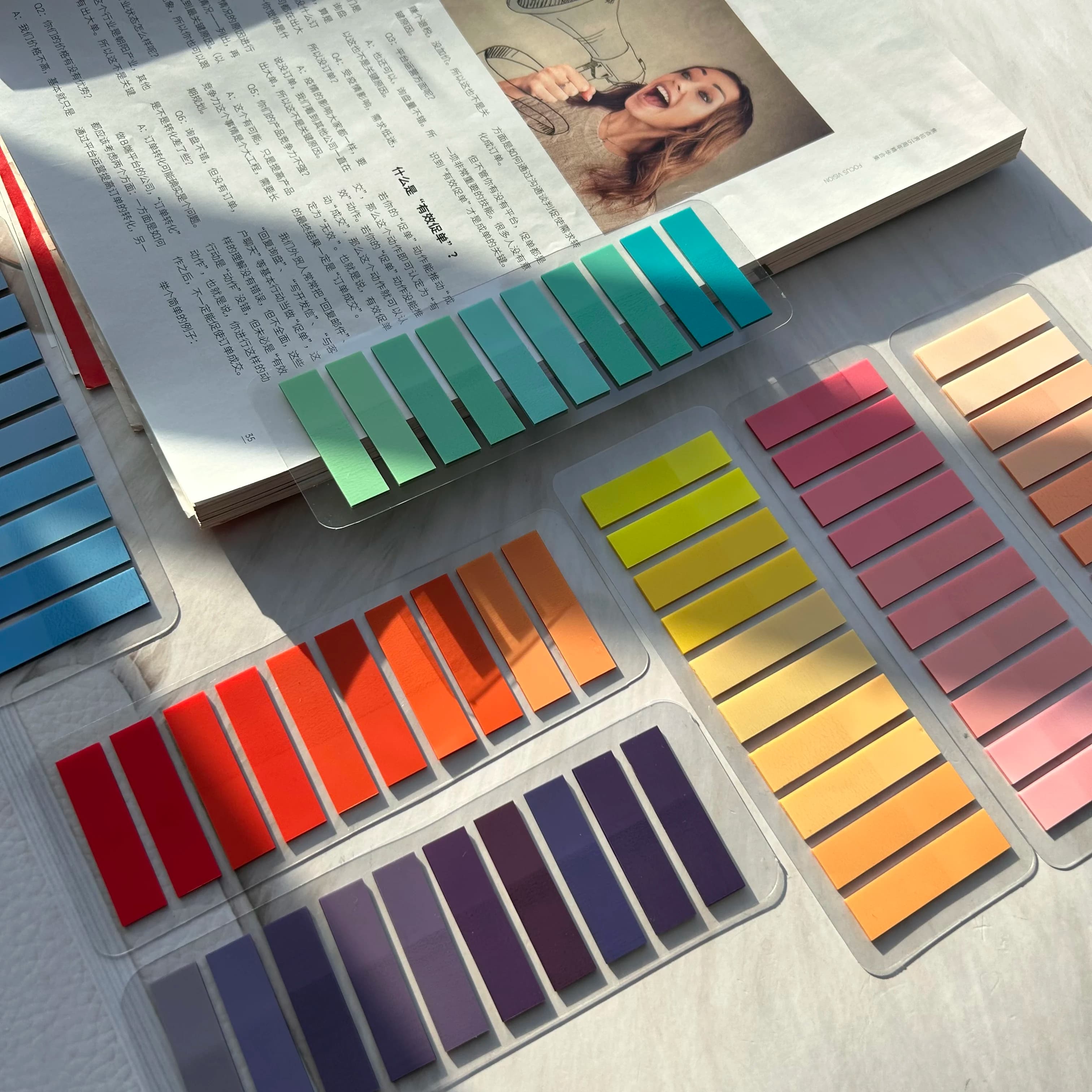 4200 fogli di foglietti adesivi trasparenti colorati - Taccuini memo indice autoadesivi per ufficio e scuola, forniture di cancelleria creative