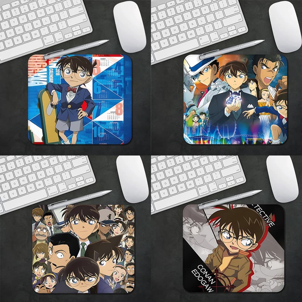 Simpatico anime Detective Conan Tappetino per mouse da gioco XS Piccolo tappetino per mouse per PC Gamer Decorazione desktop Tappetino per mouse da ufficio Tappeto da scrivania