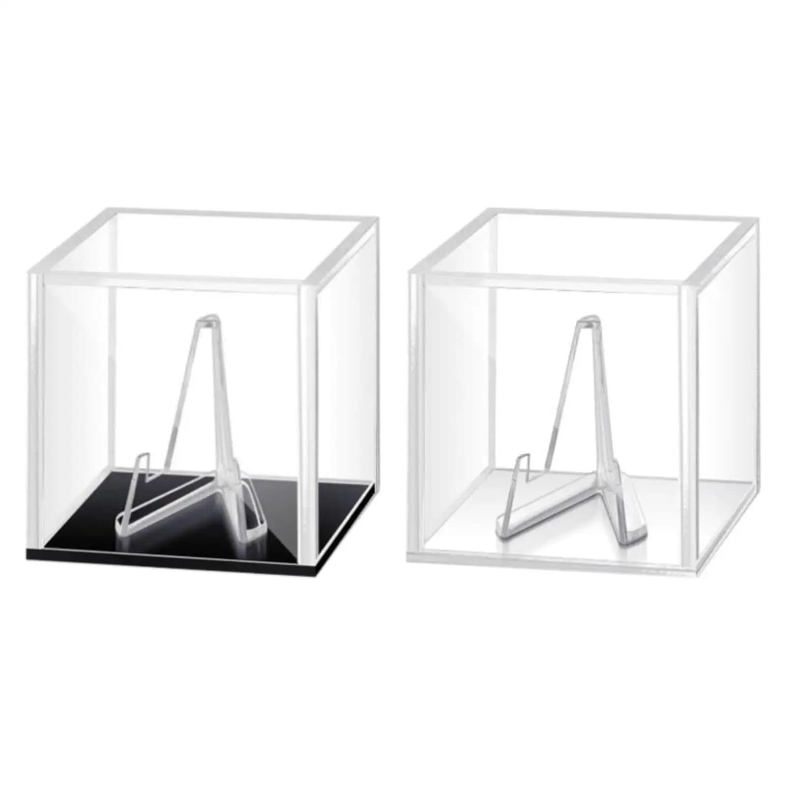 Scatola espositiva per plettro per chitarra in acrilico con supporto Custodia per rack da collezione Porta plettro in PVC trasparente per accessori per chitarra